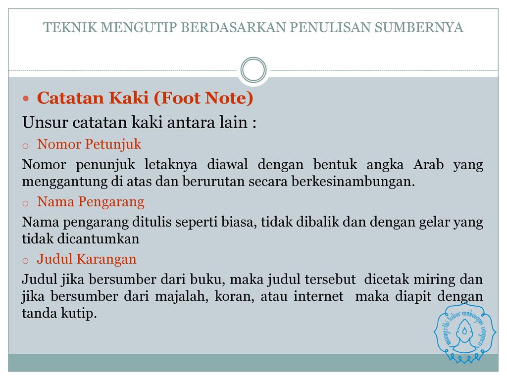 Cara Menulis Footnote Dari Buku Berbagi Informasi